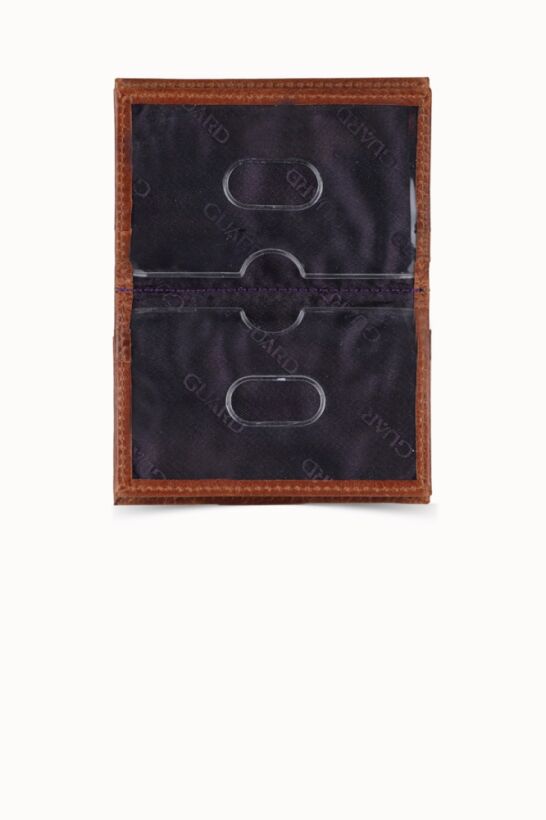 Guard Tan Leather Card Holder