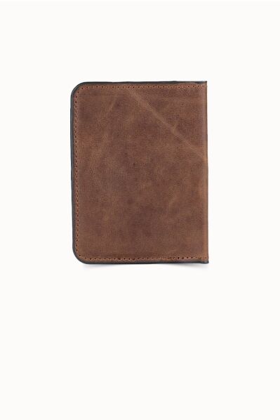 Guard - Guard Wolf Printed Antique Leather Card Holder (1)